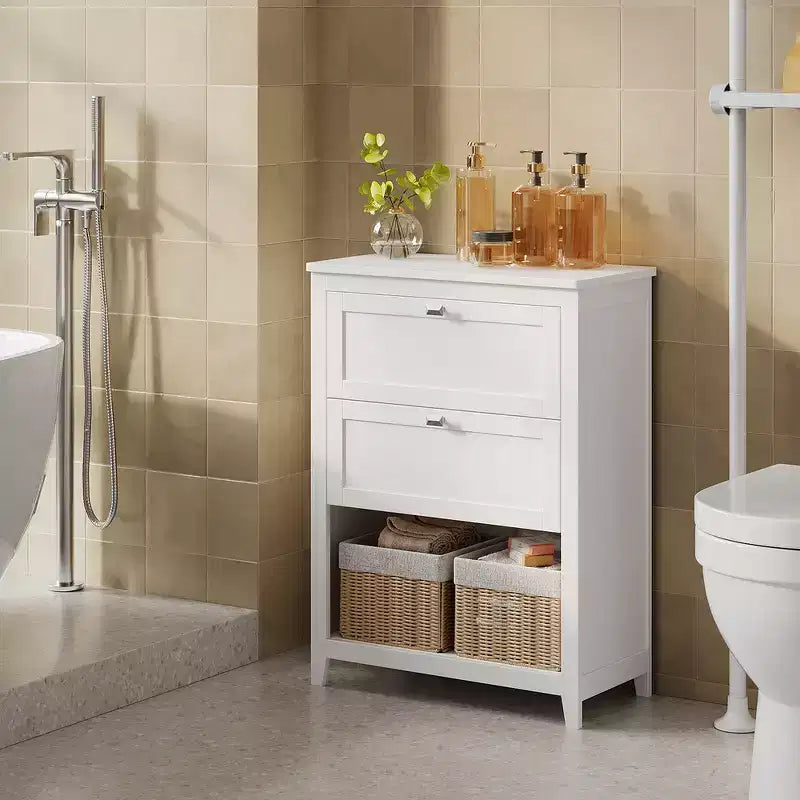 Meuble de rangement polyvalent avec séparateurs, paniers et tiroirs réglables - Solution d'organisation élégante