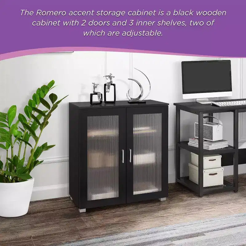 Meuble de rangement d'appoint à 2 portes, buffet bas, placard de rangement au sol pour cuisine, salle à manger, salon, entrée