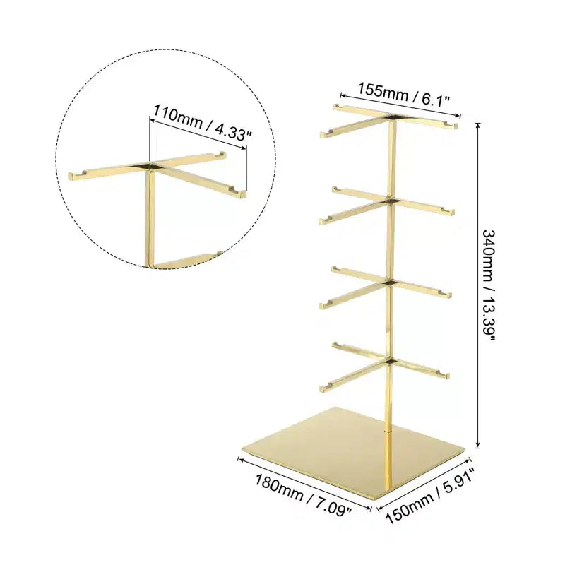 Présentoir à lunettes et lunettes de soleil durable en acier inoxydable, peu encombrant