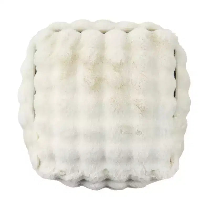 Pouf en fausse fourrure bouclette Plush Bubble