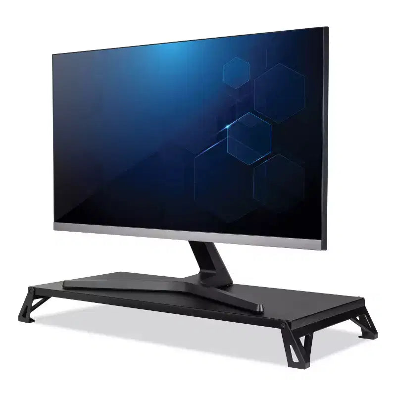 Lo Riser Monitor Stand, For 32 Monitors, 24 x 11 x 2 to 3, Black, Supports 30 lb