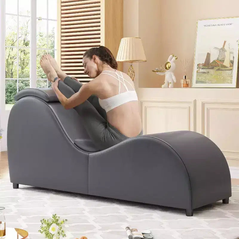 Fauteuil de méditation de 150 cm avec coussin appui-tête réglable