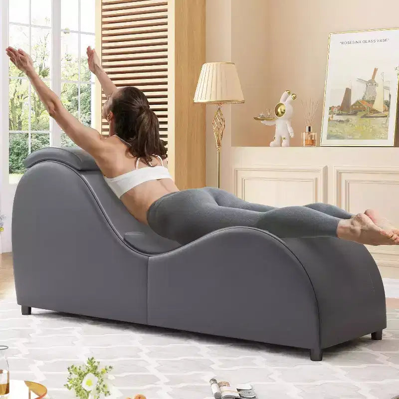 Fauteuil de méditation de 150 cm avec coussin appui-tête réglable