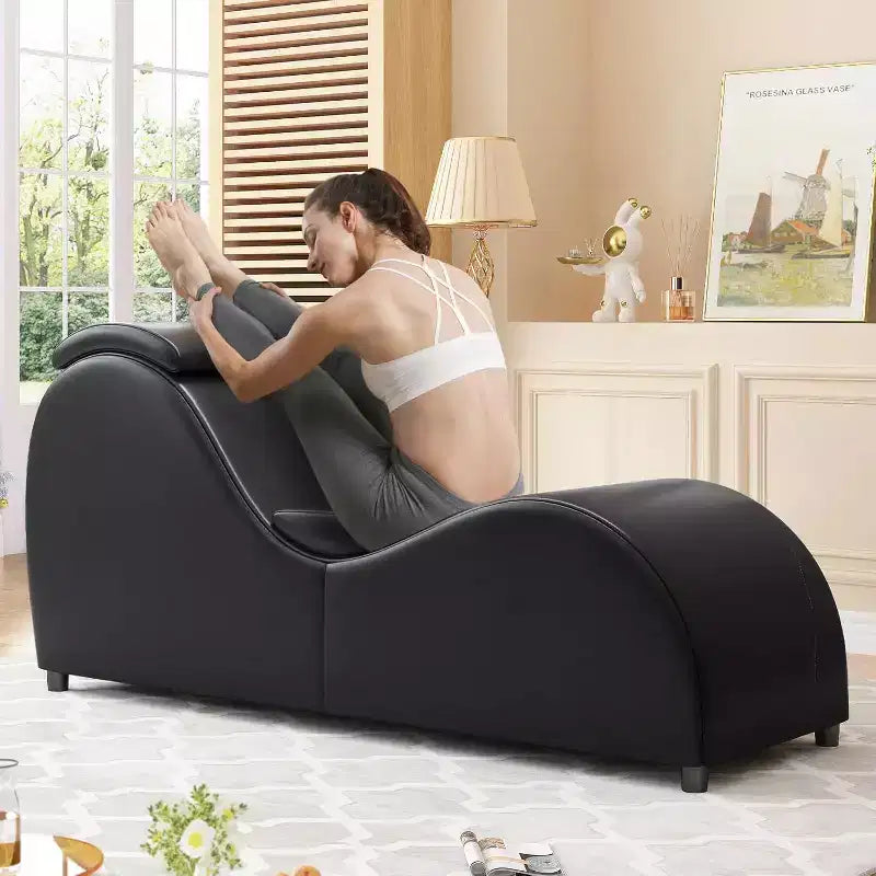 Fauteuil de méditation de 150 cm avec coussin appui-tête réglable