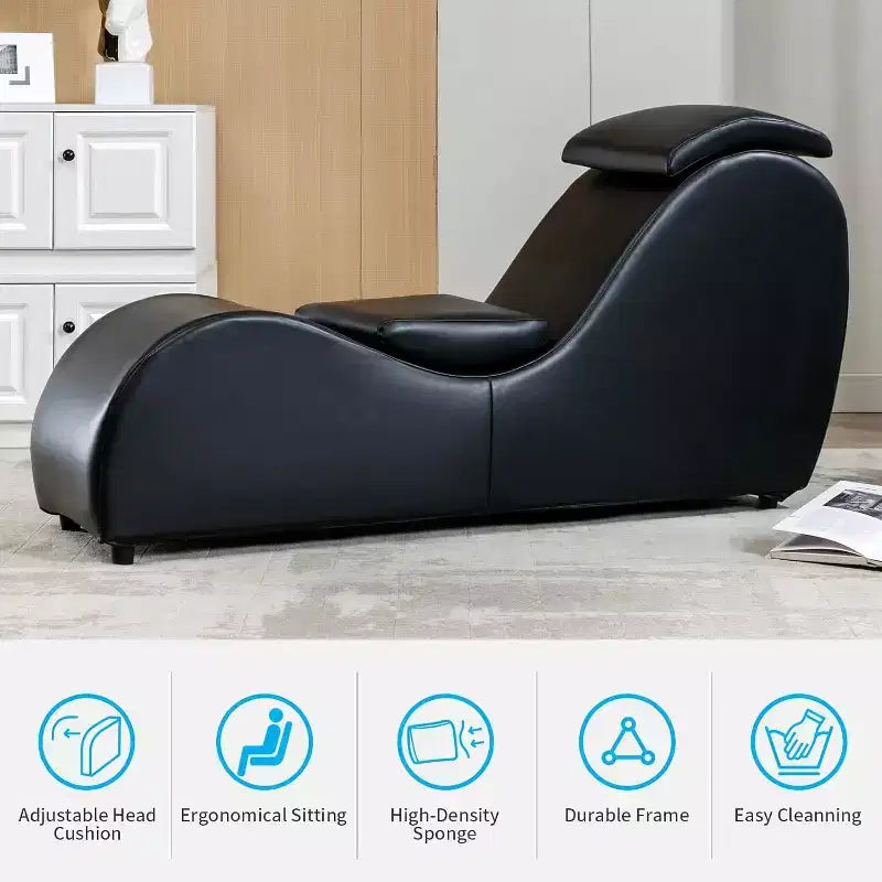 Fauteuil de méditation de 150 cm avec coussin appui-tête réglable