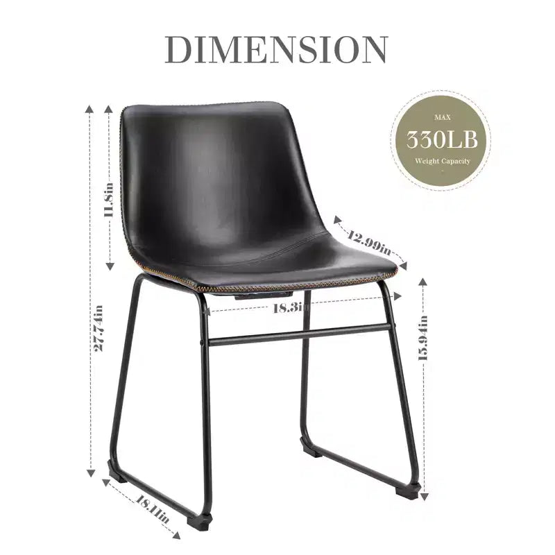 Tabourets de bar industriels sans accoudoirs en similicuir avec pieds et repose-pieds en métal, chaises de salle à manger pour îlot de cuisine ou bureau à domicile