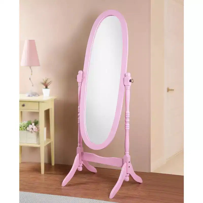 Exquisit Miroir sur pied en bois : un clin d'œil à l'élégance de la reine Anne