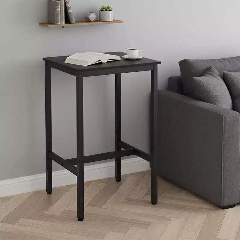 Table de bar - Petite table à manger de cuisine, table de bistrot haute. Table de cocktail de 60 x 60 x 92 cm avec cadre en métal robuste.