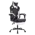 TUYOHW Swivel Gaming Chair Office Chairs with Wheels,Reclining Back,Adjustable Seat Height&Footrest,Ergonomics Video Game Chairs,300lbs Max