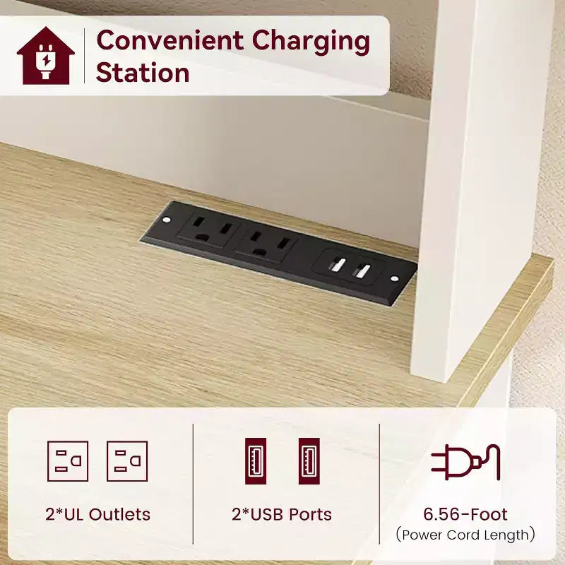 Étagère de boulangerie de ferme, support de micro-ondes avec armoire, armoire de garde-manger de cuisine, armoire de bar à café de cuisine pour épices, vaisselle et casseroles