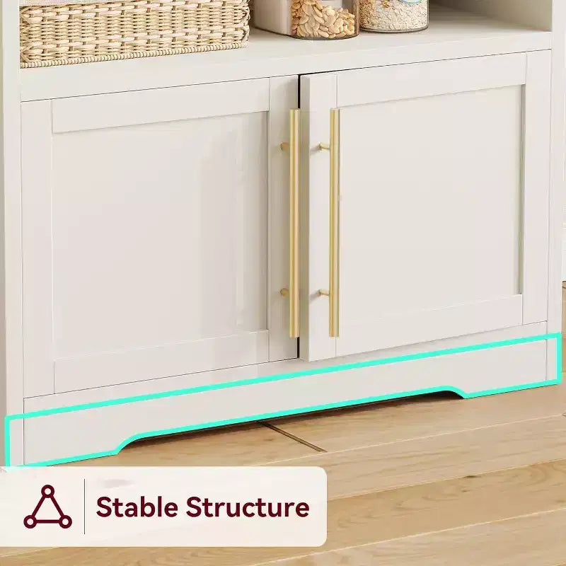 Étagère de boulangerie de ferme, support de micro-ondes avec armoire, armoire de garde-manger de cuisine, armoire de bar à café de cuisine pour épices, vaisselle et casseroles