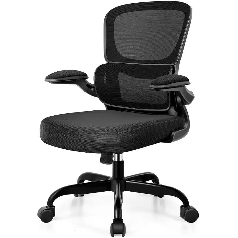 Chaise confortable en maille respirante avec support lombaire, accoudoirs relevables, chaise de jeu pour bureau à domicile