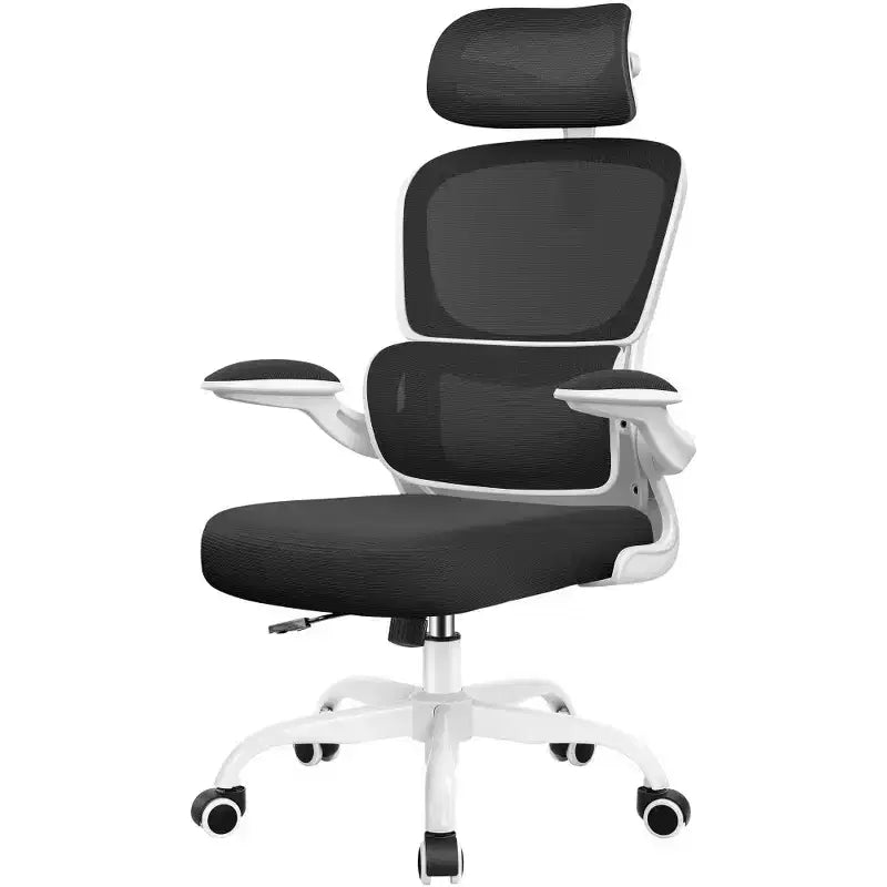 Chaise confortable en maille respirante avec support lombaire, accoudoirs relevables, chaise de jeu pour bureau à domicile