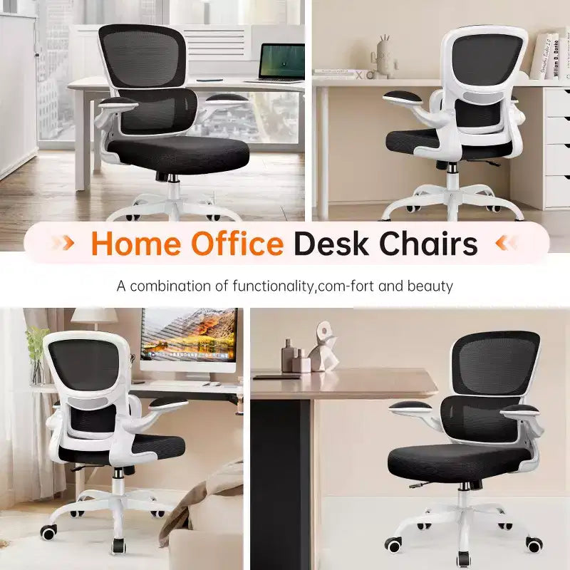Chaise confortable en maille respirante avec support lombaire, accoudoirs relevables, chaise de jeu pour bureau à domicile