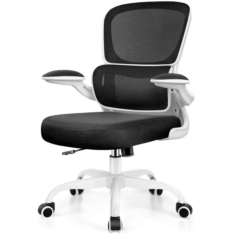 Chaise confortable en maille respirante avec support lombaire, accoudoirs relevables, chaise de jeu pour bureau à domicile