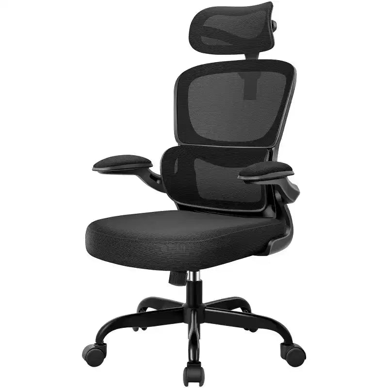 Chaise confortable en maille respirante avec support lombaire, accoudoirs relevables, chaise de jeu pour bureau à domicile