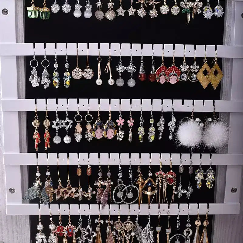 L'ensemble de la surface en PVC Film Mural Suspendu Porte Avec Serrure Bijoux Armoire Miroir Armoire Blanche