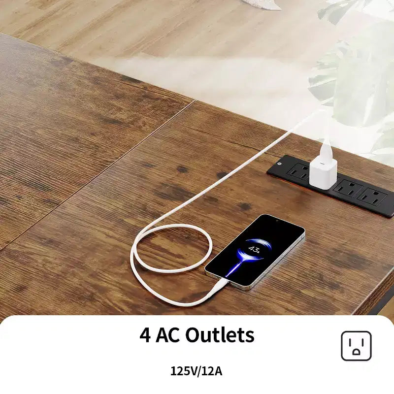 Bureau d'ordinateur d'angle, cadre métallique, rechargeable, plateau épaissi, adapté à un usage professionnel dans les salons