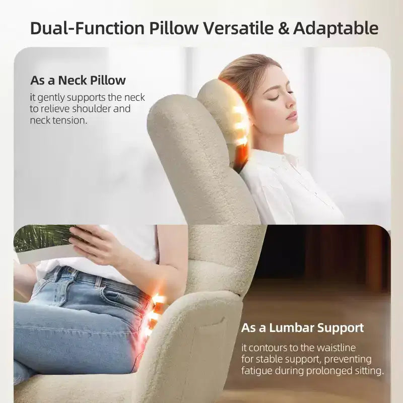Fauteuil à bascule pour chambre d'enfant, fauteuil à bascule planeur en tissu teddy avec dossier haut, fauteuil de lecture pour chambre à coucher, salon, sans pouf.