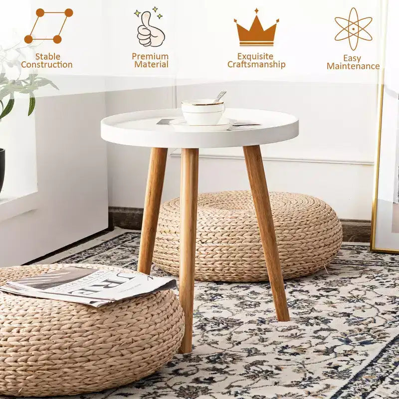Table d'appoint ronde Canapé Table Basse Table d'appoint Table de Chevet Maison