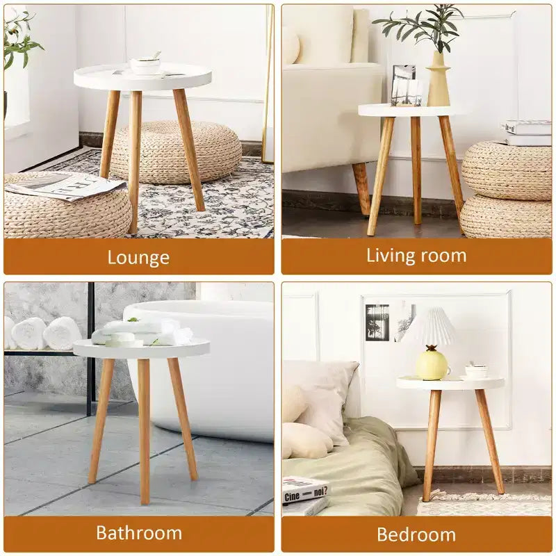 Table d'appoint ronde Canapé Table Basse Table d'appoint Table de Chevet Maison