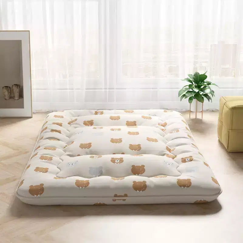 Matelas de futon complet/King/Queen/Double Tatami Coussin de sol japonais Housse lavable Sac de transport Ours brun